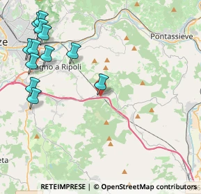 Mappa A1 - Autostrada del Sole, 50012 Bagno a Ripoli FI, Italia (5.53333)