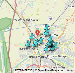 Mappa Via Tevere, 56122 Pisa PI, Italia (1.52316)