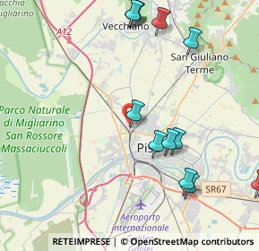 Mappa Via Tevere, 56122 Pisa PI, Italia (5.52786)