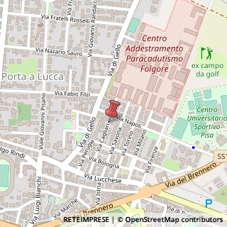 Mappa Via Cagliari, 28, 56123 Pisa, Pisa (Toscana)