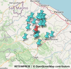 Mappa Via S. Bernardino, 61029 Urbino PU, Italia (9.58)