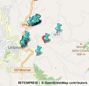 Mappa Via S. Bernardino, 61029 Urbino PU, Italia (0.876)