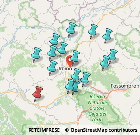 Mappa Via S. Bernardino, 61029 Urbino PU, Italia (6.365)