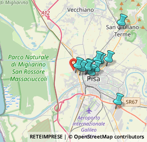 Mappa Viale delle Cascine, 56125 Pisa PI, Italia (2.70455)