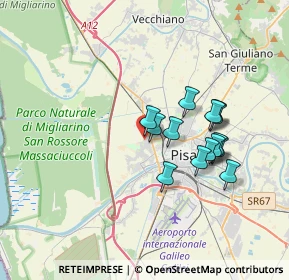 Mappa Viale delle Cascine, 56125 Pisa PI, Italia (3.03429)