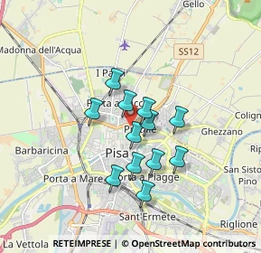 Mappa Via F. Buonarroti, 56127 Pisa PI, Italia (1.30833)
