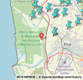 Mappa Località Cascine Vecchie, 56122 Pisa PI, Italia (5.93)