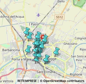 Mappa Via Leonida Tonelli, 56127 Pisa PI, Italia (1.35737)