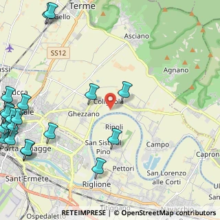 Mappa Via dell'Argine Colignola, 56017 San Giuliano Terme PI, Italia (3.606)