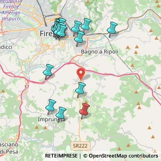 Mappa Via Ponte del Lepri, 50012 Bagno a Ripoli FI, Italia (4.9945)
