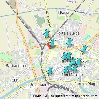 Mappa Via G.B.NICCOLINI, 56122 Pisa PI, Italia (1.05769)