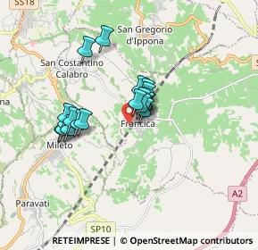 Mappa Via Torino, 89851 Francica VV, Italia (1.3635)
