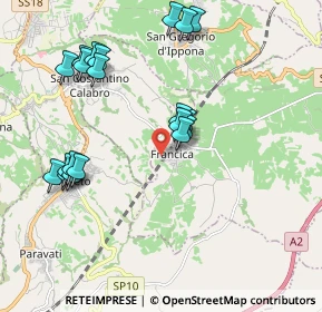 Mappa Via Torino, 89851 Francica VV, Italia (2.302)