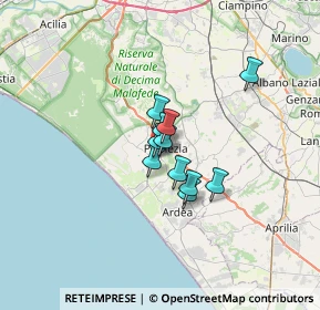 Mappa Via Ugo la Malfa, 00040 Pomezia RM, Italia (3.87727)