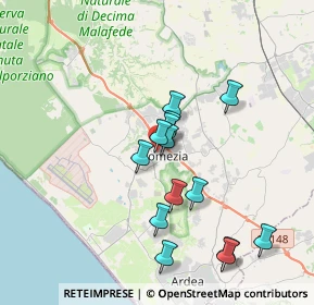 Mappa Via Orazio, 00071 Pomezia RM, Italia (3.45571)