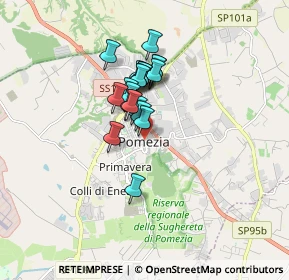 Mappa Via S. di Santarosa, 00071 Pomezia RM, Italia (1.221)