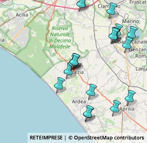 Mappa Via S. di Santarosa, 00071 Pomezia RM, Italia (8.9865)