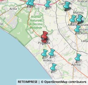 Mappa Via S. di Santarosa, 00071 Pomezia RM, Italia (9.656)