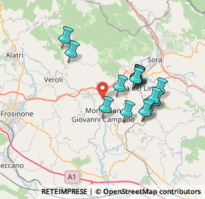 Mappa Via Malanome, 03025 Monte San Giovanni Campano FR, Italia (6.34467)