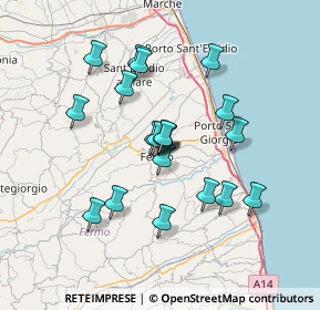 Mappa Via di Nello, 63900 Fermo FM, Italia (6.173)