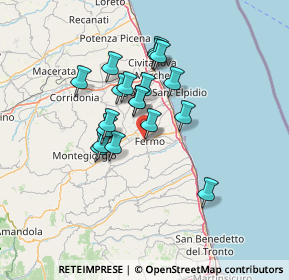 Mappa Via Giuseppe Flaiani, 63900 Fermo FM, Italia (11.02421)