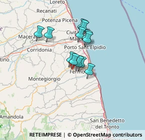 Mappa Contrada Molini di Tenna, 63900 Molini di Tenna FM, Italia (9.9525)