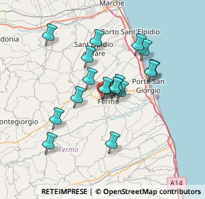 Mappa Via Gigliucci Porzia e Valeria, 63900 Fermo FM, Italia (5.98118)