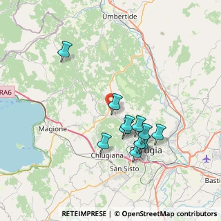 Mappa Via Giovan Battista Della Porta, 06073 Perugia PG, Italia (7.08364)