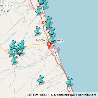 Mappa A14 - Autostrada Adriatica, 63822 Porto San Giorgio FM, Italia (5.831)