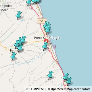 Mappa A14 - Autostrada Adriatica, 63822 Porto San Giorgio FM, Italia (6.094)