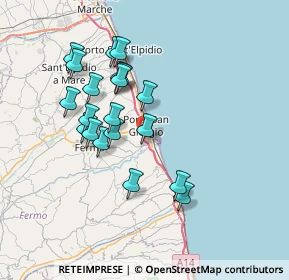 Mappa A14 - Autostrada Adriatica, 63822 Porto San Giorgio FM, Italia (6.765)