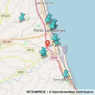 Mappa A14 - Autostrada Adriatica, 63822 Porto San Giorgio FM, Italia (1.81167)