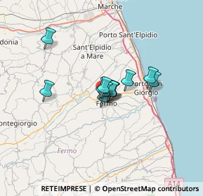 Mappa Via del Colle Vissiano, 63900 Fermo FM, Italia (3.8975)