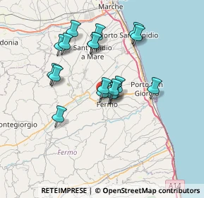 Mappa Via del Colle Vissiano, 63900 Fermo FM, Italia (6.18611)