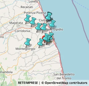 Mappa Via del Colle Vissiano, 63900 Fermo FM, Italia (9.55571)