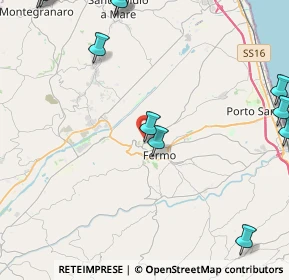 Mappa Via del Colle Vissiano, 63900 Fermo FM, Italia (6.38636)