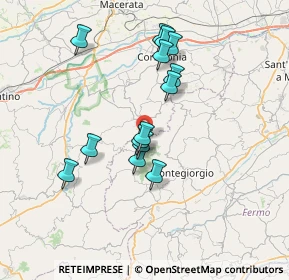 Mappa Via Piani d'Ete, 62010 Mogliano MC, Italia (6.55214)