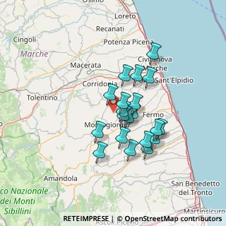 Mappa Contrada Solagna, 63833 Montegiorgio FM, Italia (11.0805)