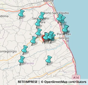 Mappa Via 25 Aprile, 63900 Fermo FM, Italia (6.02471)