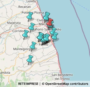 Mappa Via Giambattista Pergolesi, 63900 Fermo FM, Italia (8.575)