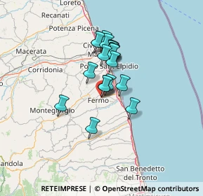 Mappa Via Gioacchino Rossini, 63900 Fermo FM, Italia (9.723)