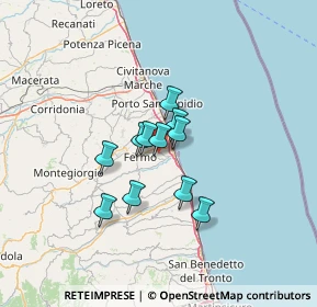 Mappa Contrada Moje, 63900 Fermo FM, Italia (8.96364)