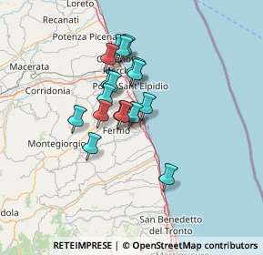 Mappa Contrada Moje, 63900 Fermo FM, Italia (10.26235)