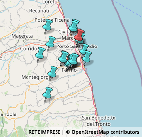 Mappa Via Donizetti, 63900 Fermo FM, Italia (8.5275)