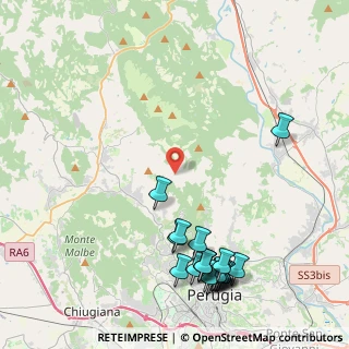 Mappa Strada della Forcella, 06131 Badioli PG, Italia (5.6105)