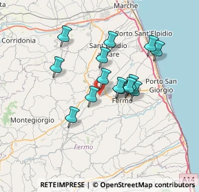 Mappa Via della Costituente, 63900 Fermo FM, Italia (5.74571)