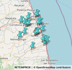 Mappa Via Umberto Giordano, 63900 Fermo FM, Italia (10.442)