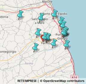 Mappa Via Giuseppe Speranza, 63900 Fermo FM, Italia (6.25375)