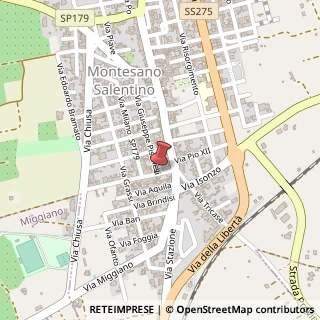 Mappa Via Giuseppe Pisanelli, 100, 73030 Montesano Salentino, Lecce (Puglia)