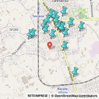 Mappa Via Ennio Quinto, 73057 Taviano LE, Italia (0.5585)